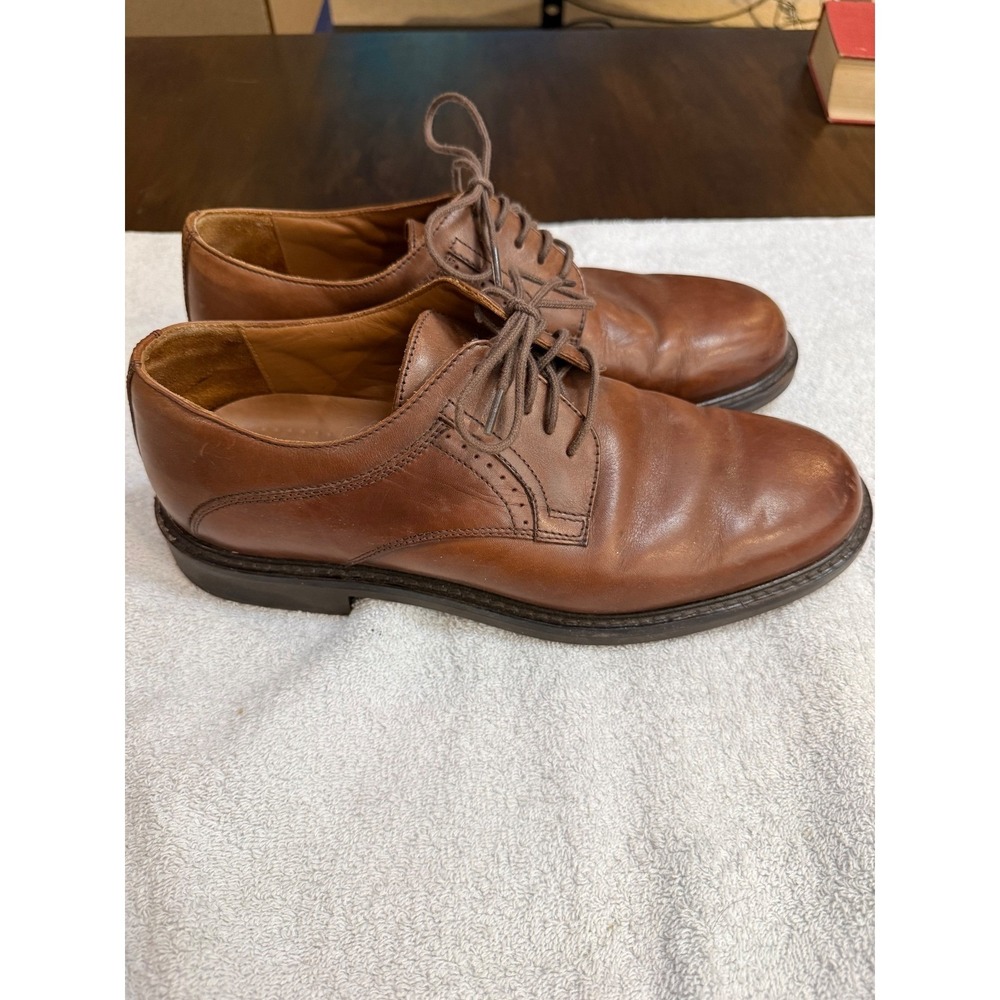 Johnston & Murphy Mens Brown Leather Derby Dress Shoes Oxford 020-2182 Size 9M